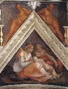 Michelangelo Buonarroti Ancestors of Christ: figures oil on canvas